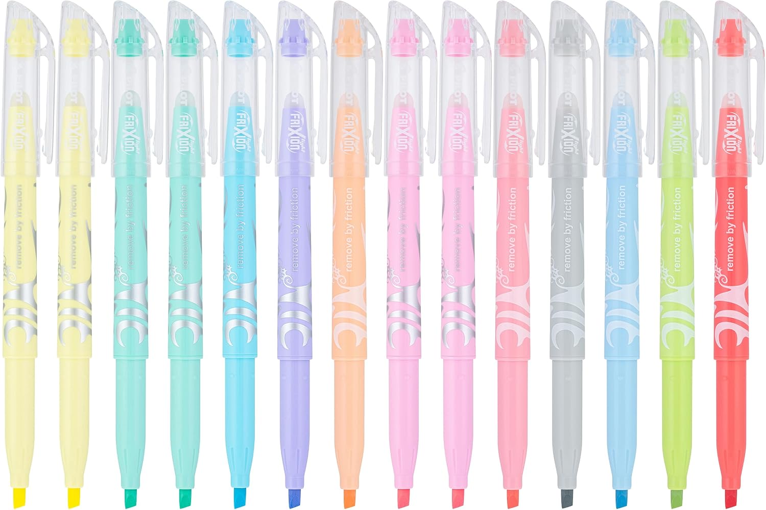 PILOT FriXion Light Pastel Erasable Highlighters, Assorted Colors, 14-Pack