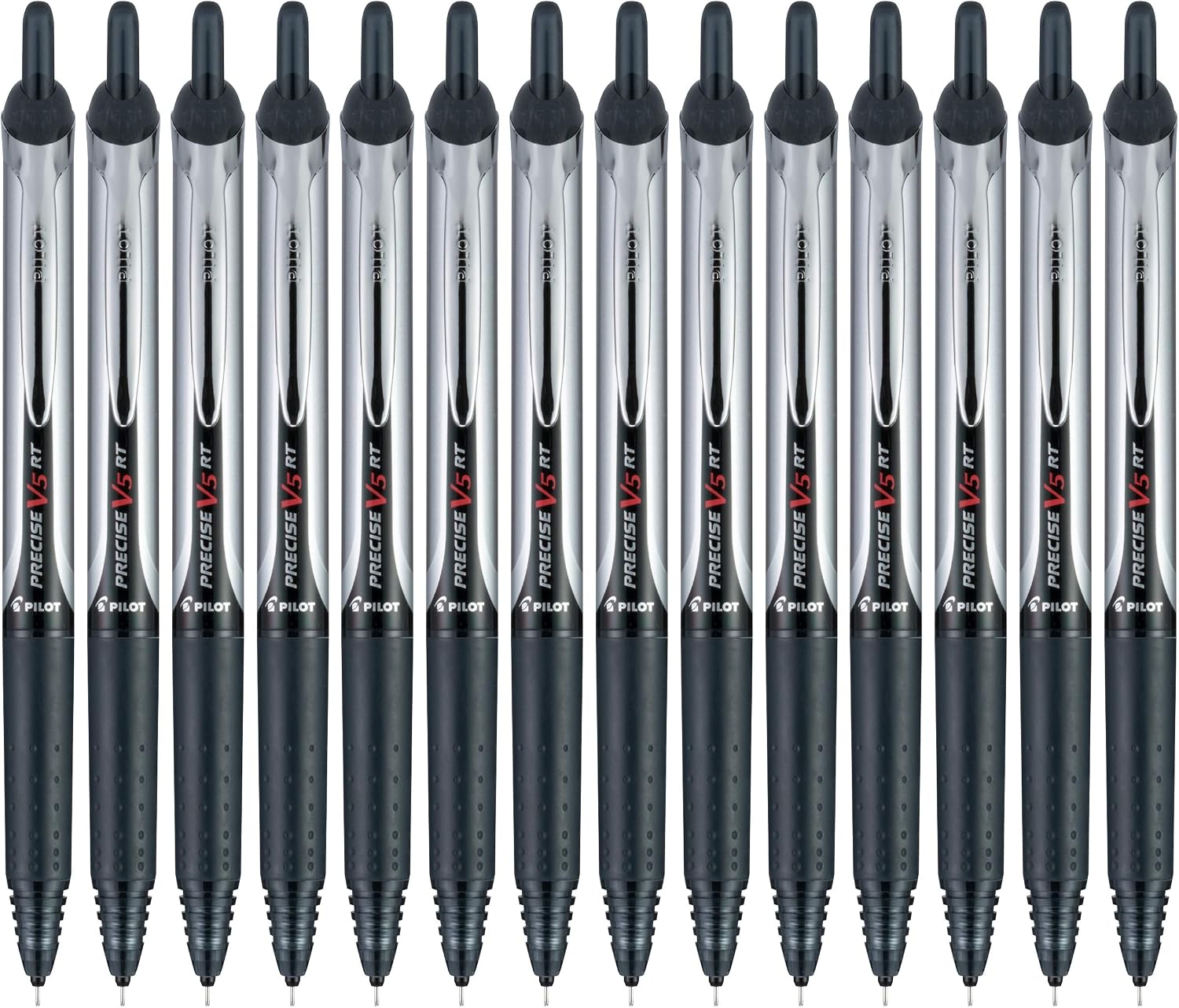 PILOT Precise V5 RT Retractable Rollerball Pens, 0.5mm, Black, 14-Pack